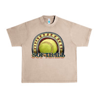 French Oak softball rainbow Urban Heavy Tee - JahusDesignShop
