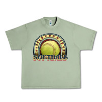 Oil Green softball rainbow Urban Heavy Tee - JahusDesignShop