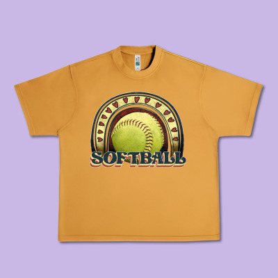 Softball Rainbow Urban Heavy Tee Designed By Jahusdesignshop