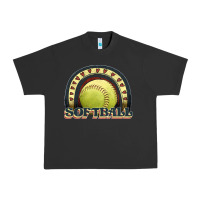 Pigment Black softball rainbow Urban Heavy Tee - JahusDesignShop