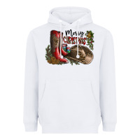 White Merry Christmas Heavyweight Hoodie - SublimationCraftShop