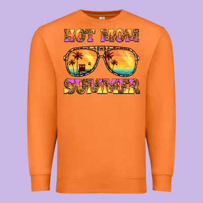 Hot Mom Summer Premium Sweatshirt Designed By Barkaloodesign