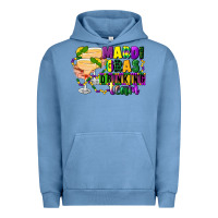 Pigment Pebble Blue mardi gras drinking team margaritas Urban Hoodie - CowGirlArtShop