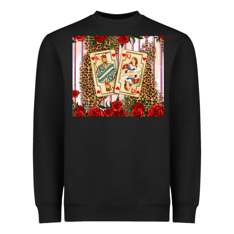 Valentines Day Playing Cards Heavyweight Sweatshirt by AdoDesignShop | Teevron
