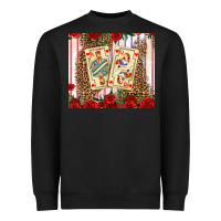 Black valentines day playing cards Heavyweight Sweatshirt - AdoDesignShop