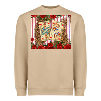 Mushroom valentines day playing cards Heavyweight Sweatshirt - AdoDesignShop