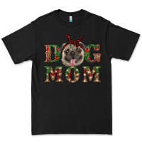 Black christmas pug mom Premium Tee - RanaPortraitStore