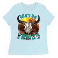 Baby Blue cant be tamed Ladies Tee - texasbilliewilder
