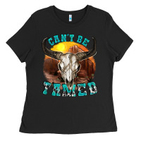 Black cant be tamed Ladies Tee - texasbilliewilder