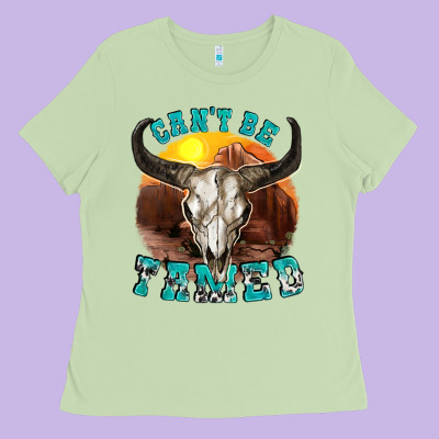Cant Be Tamed Ladies Tee Designed By Texasbilliewilder