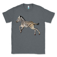 Charcoal Heather Baby Zebra Classic Tee - LillyAllenDesigns