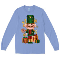 Colony Blue Christmas Nutcracker Long Sleeve Tee - NancyCooperArtShop