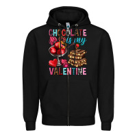 Black chocolate is my valentine Zipper Hoodie - NancyCooperArtShop
