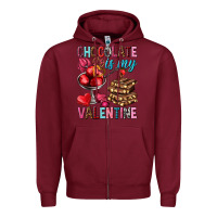 Burgundy chocolate is my valentine Zipper Hoodie - NancyCooperArtShop