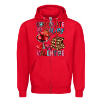 Red chocolate is my valentine Zipper Hoodie - NancyCooperArtShop