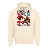 Sandshell chocolate is my valentine Zipper Hoodie - NancyCooperArtShop