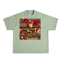 Oil Green mexican gnomes seamless pattern Urban Heavy Tee - BundleAndBundleShop