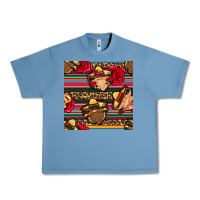 Pebble Blue mexican gnomes seamless pattern Urban Heavy Tee - BundleAndBundleShop