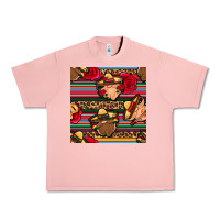 Salmon mexican gnomes seamless pattern Urban Heavy Tee - BundleAndBundleShop