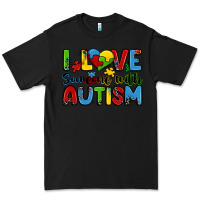 Black i love someone with autism Premium Tee - Zillion Design Studio