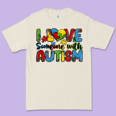 I Love Someone With Autism Premium Tee Designed By Zillion Design Studio