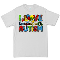 Dove Grey i love someone with autism Premium Tee - Zillion Design Studio