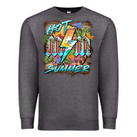 Charcoal Heather hot mom summer Premium Sweatshirt - BarkalooDesign