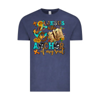 Vintage Denim jesus is the anchor of my soul Vintage Tee - AdoDesignShop
