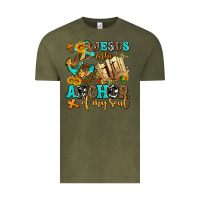 Vintage Olive jesus is the anchor of my soul Vintage Tee - AdoDesignShop