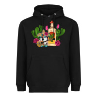 Mexican Tequila Gnomes Guitar Roses Cactus Serape Heavyweight Hoodie | Teevron