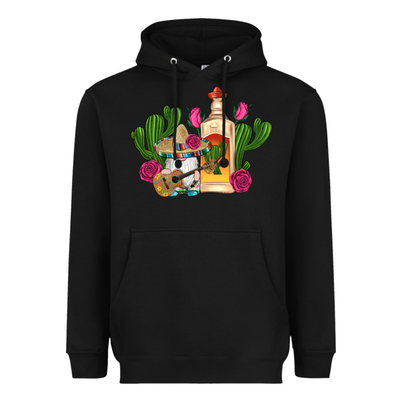 Mexican Tequila Gnomes Guitar Roses Cactus Serape Heavyweight Hoodie by Artiststas | Teevron