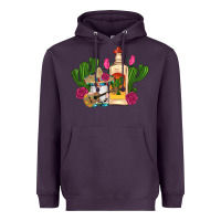 Plum mexican tequila gnomes guitar roses cactus serape Heavyweight Hoodie - Artiststas