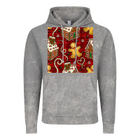 Cloud Rock christmas gingerbread cookie house seamless pattern Vintage Hoodie - BundleAndBundleShop