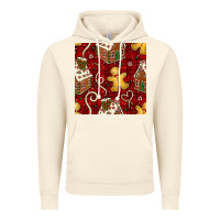 Vintage Artic christmas gingerbread cookie house seamless pattern Vintage Hoodie - BundleAndBundleShop