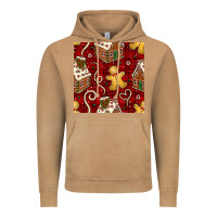 Vintage Camel christmas gingerbread cookie house seamless pattern Vintage Hoodie - BundleAndBundleShop