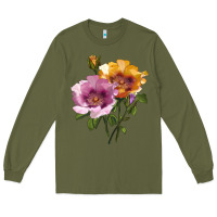Army Green In Your Eyes Rose Long Sleeve Tee - LillyAllenDesigns