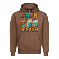 Chestnut cozy season winter coffee cups Zipper Hoodie - MaliasSmallBusiness