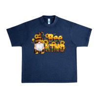 Navy western bee kind gnomes bee honey sunflowers leopard serape Urban Heavy Tee - Artiststas