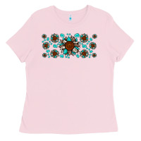 Bubblegum Pink cowhide leopard sunflower gemstone Ladies Tee - JahusDesignShop
