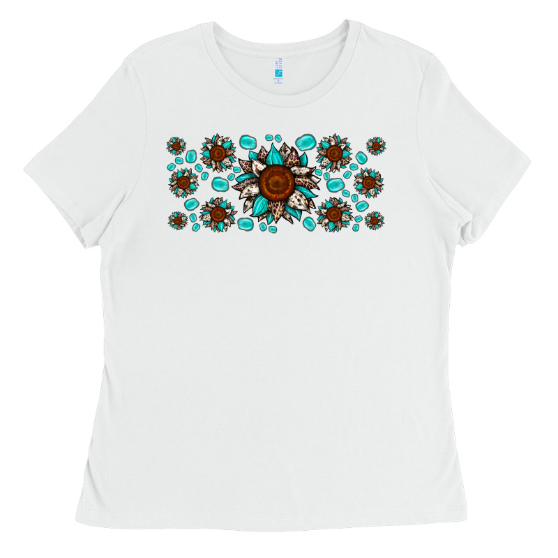 Cowhide Leopard Sunflower Gemstone Ladies Tee by JahusDesignShop | Teevron