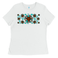 White cowhide leopard sunflower gemstone Ladies Tee - JahusDesignShop