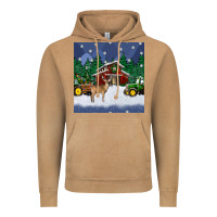 Vintage Camel christmas town and farm tractor seamless pattern Vintage Hoodie - BundleAndBundleShop