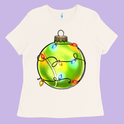 Christmas  Tennis Ladies Tee Designed By Zillion Design Studio