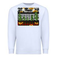 White cowhide cacti sunflowers christmas mousepad Premium Sweatshirt - Jasminsmagicworld