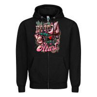 Black boots never broke my heart Zipper Hoodie - NancyCooperArtShop
