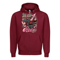 Burgundy boots never broke my heart Zipper Hoodie - NancyCooperArtShop