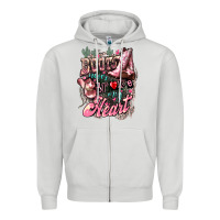 Dove Grey boots never broke my heart Zipper Hoodie - NancyCooperArtShop