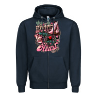 Navy boots never broke my heart Zipper Hoodie - NancyCooperArtShop