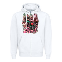 White boots never broke my heart Zipper Hoodie - NancyCooperArtShop