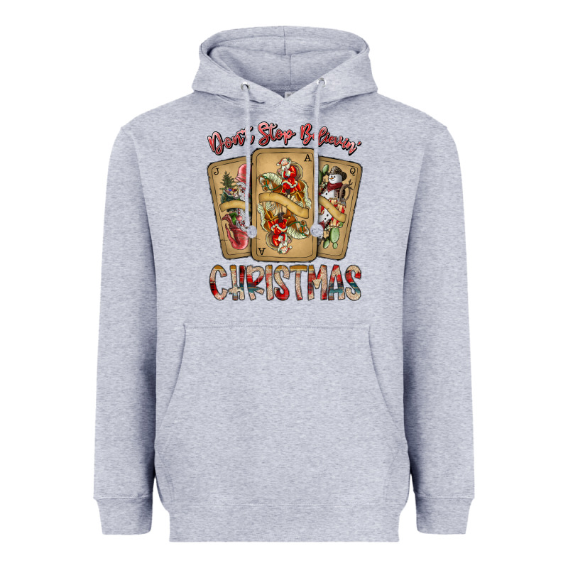 Dont Stop Believin Christmas Heavyweight Hoodie by SublimationCraftShop | Teevron